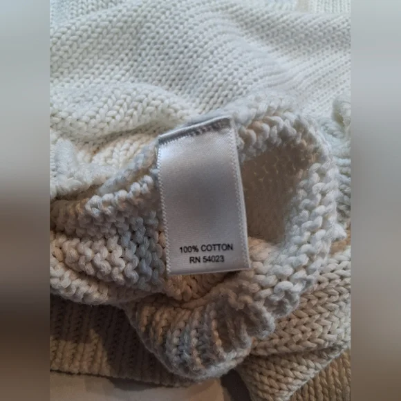 Banana Republic Milly Collection Open Knit Sweater XS White Cotton Classic - Picture 7 of 10